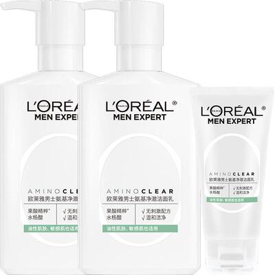 欧莱雅控油温和缩毛孔氨基酸洁面