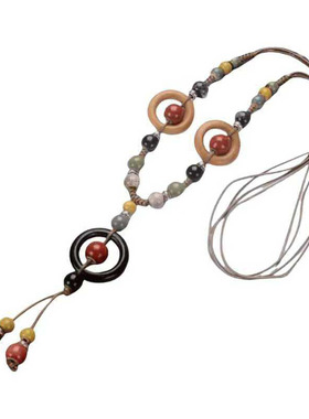 Yuffoni新中式古风长款陶瓷项链