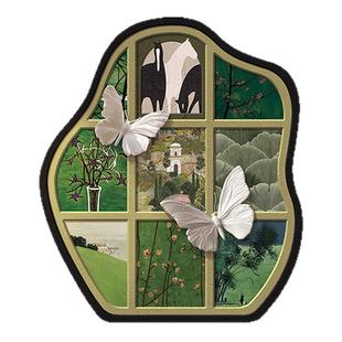 中古风客厅桌面蝴蝶摆件宋代美学茶台电视柜场景布置复古软装摆台