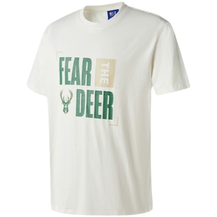 NBA官方雄鹿季后赛口号系列中性宽松版T恤