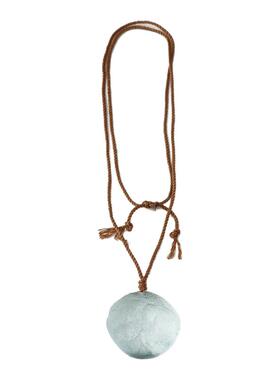 ANNIE WU【海月】天然随形玻璃吊坠中式编绳百搭男女项链简约