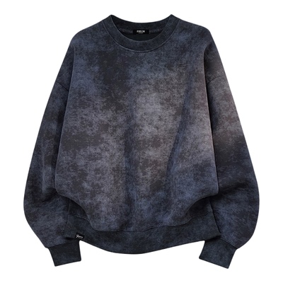 扎染圆领套头卫衣男女春秋上衣