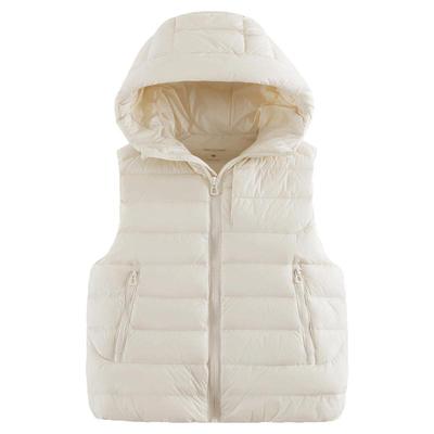 马克珍妮超轻保暖连帽羽绒马甲