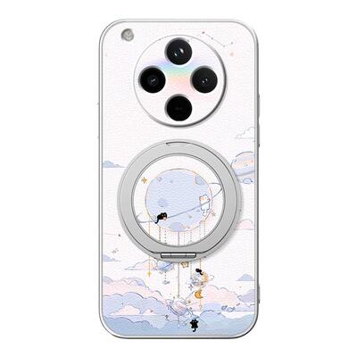 旋转星球适用oppoFindx9pro手机壳findx8/findx7/findx6新款Findx5磁吸支架旋转findx3女款卡通小羊皮防摔