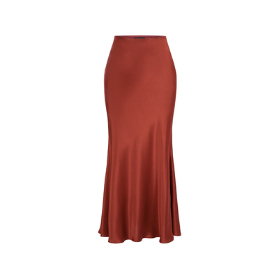 MARYLING砖红色鱼尾半身裙