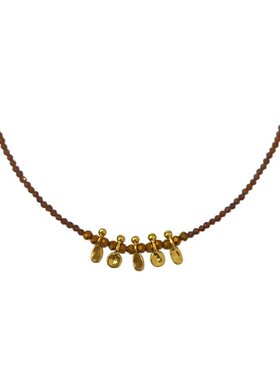 MAPG新中式朱砂红叠戴串珠项链百搭度假感浪漫颈链锁骨链首饰品女