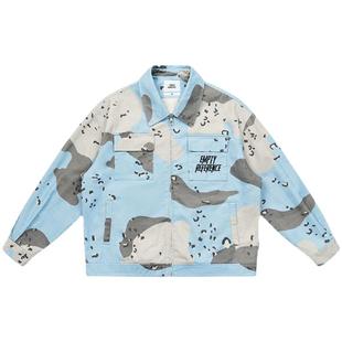 特惠6折起十个勤天 EMPTY REFERENCE 原创迷彩水洗口袋夹克外套