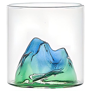 MODASEN丨冰山 AHND高颜值3D玻璃观山杯创意茶杯子威士忌酒杯礼物