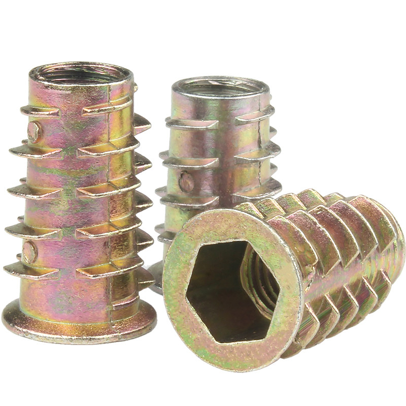 内外牙螺母沉头内六角家具螺帽实木预埋件梯形螺丝帽M4M5M6M10