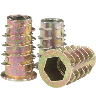 内外牙螺母沉头内六角家具螺帽实木预埋件梯形螺丝帽M4M5M6M10