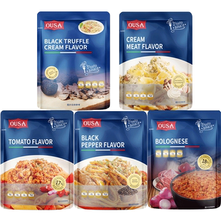欧萨黑松露奶油蘑菇意大利面酱200g*5袋番茄牛肉酱意粉意面酱肉酱