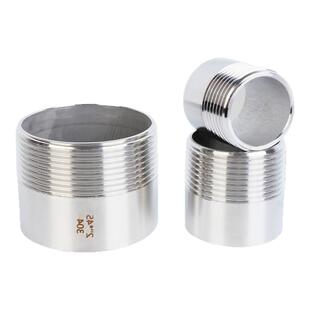 304材质加厚单头外丝焊接外牙外螺纹加长外丝长度50mm DN15 4分
