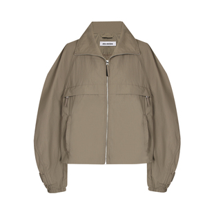 alex stevens立领短款拉链外套女春秋季宽松休闲长袖薄款夹克上衣