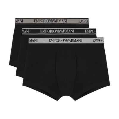 阿玛尼男士三条装提花平角内裤