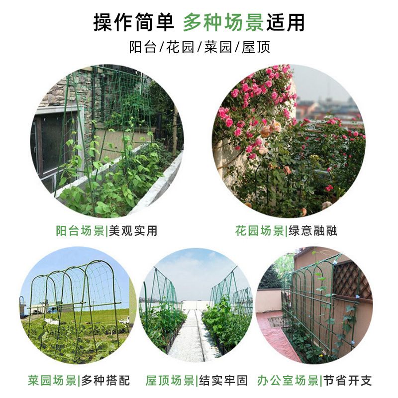 厂家批发园艺玻璃纤维杆套装爬蔬菜暖房拱棚花园阳台藤架支架小