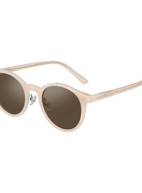 海俪恩偏光圆形通用奶茶色墨镜