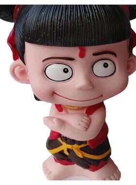 石膏哪吒娃娃敖丙彩绘涂鸦涂色公仔diy手工存钱罐白坯摆摊地摊