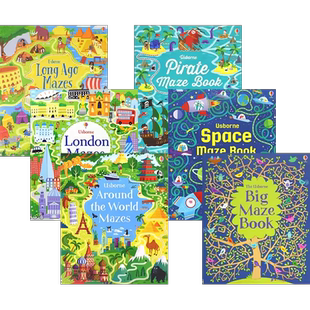 Usborne Wind-Up Busy Bus Car Train 发条玩具轨道玩具书 小汽车挖掘机飞机海盗船消防车赛车 发声书 七人认知 亲子游戏 英文原版