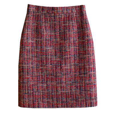 名媛小香风及膝包臀裙秋冬新品