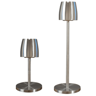 落地升降伸缩烟灰缸不锈钢带盖立式商务时尚创意烟缸盅防风办公