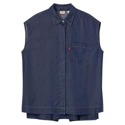 李维斯商场同款女士法式无袖衬衫