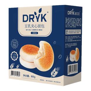 迪瓦克DRYK豆乳夹心面包健康整箱营养早餐速食代餐饱腹主零食黄油