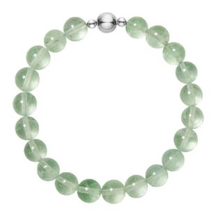 无用之用「悠然意趣」天然绿萤石圆珠手链手串清冷感原创设计女款