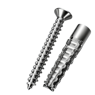 304不锈钢锯齿膨胀螺丝大全空心砖专用螺栓金属管铁钉膨胀管8mm6