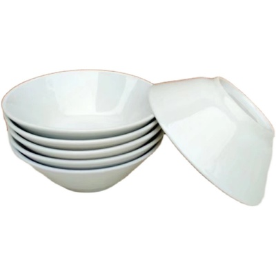 八角碗纯瓷加厚老式粗瓷微瑕疵