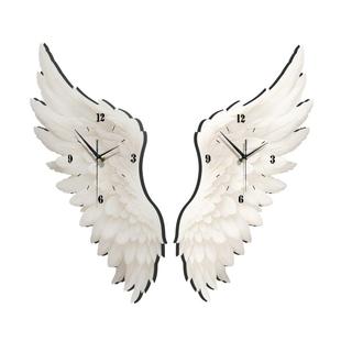 奶油风双面转角挂钟2026新款家用客厅挂墙装饰拐角静音电子时钟表