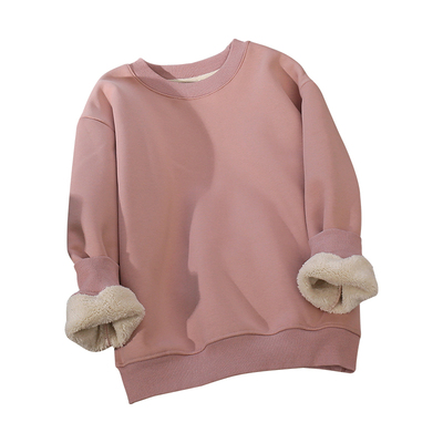 加绒加厚秋冬新款韩版无帽卫衣