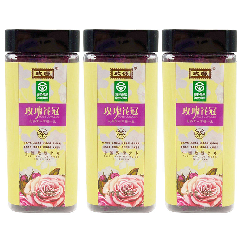 玫源平阴玫瑰花冠茶30克瓶装