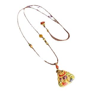 吊坠绳佛牌金锁编绳可调节手工编挂绳女款翡翠高端玉平安锁编绳