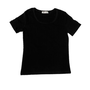 2025夏季新款基础款短袖T恤女修身U领纯棉显瘦体恤时尚打底衫上衣