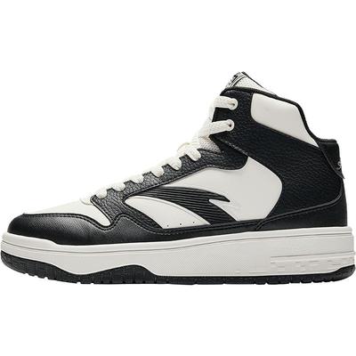 安踏PG7 街顽3丨熊猫色高帮板鞋男2025冬季新款黑白滑板鞋运动鞋