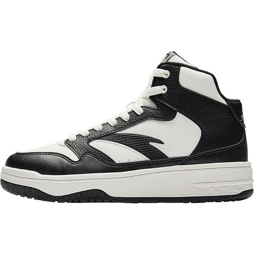 安踏PG7 街顽3丨熊猫色高帮板鞋男2025冬季新款黑白滑板鞋运动鞋