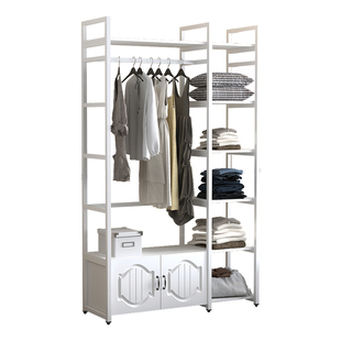 卧室衣帽间挂衣架落地家用开放式衣架网红简约多功能衣帽架子加粗