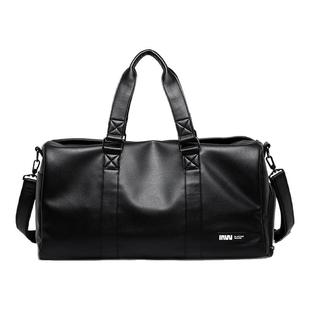 七匹狼潮流旅行包大容量皮质手提包干湿分离运动健身包时尚斜挎包