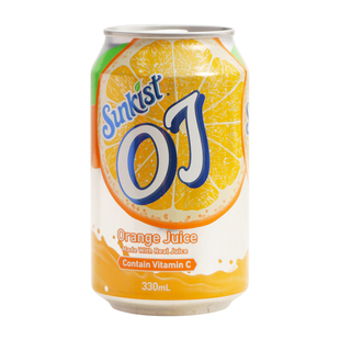 香港进口港版sunkist新奇士葡萄柚果味碳酸汽水饮料解暑饮品330ml