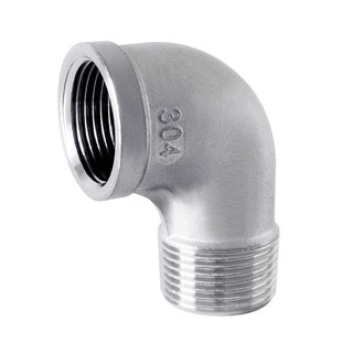 304不锈钢内外丝弯头90度直角接头1/81/43/81/23/46分1寸1.2.52寸