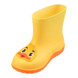 宝宝雨鞋男童女童卡通黄鸭雨靴女童幼儿防滑小孩胶鞋子儿童水筒鞋