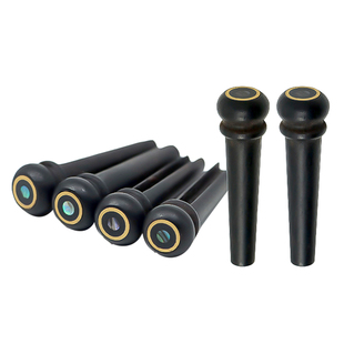 MOGE摩歌吉他弦钉民谣木吉他弦锥牛骨黑木弦柱一套6个固弦琴钉