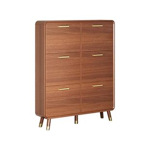 三梦实木超薄鞋柜家用入户门口小窄门外走廊用楼道外极窄翻斗鞋架