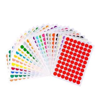 圆形标签纸彩色A4不干胶圆点贴纸数字月份合格销控分类记号贴定制