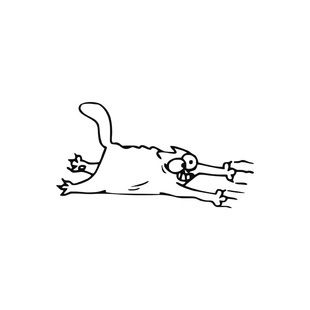 TLP镂空车贴 猫猫抓挠点缀遮挡划痕 卡通动物贴纸搞笑可爱猫咪