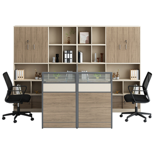 卡座办公桌双人面对面职员财务桌财务室屏风工位办公组合桌椅卡台