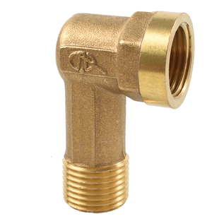 4分内外丝弯头DN15黄铜加长延长双外牙弯头热水器水管配件接头