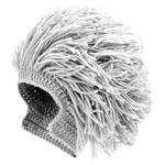 滑雪头盔套帽子装饰罩 创意搞怪个性白色假发脏辫拖把头发雷鬼