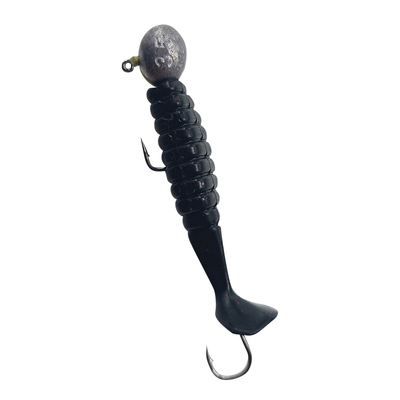 T尾带尾钩野钓红眼翘嘴路亚假饵 4CM微物黑坑波动鱼仿生手工软饵