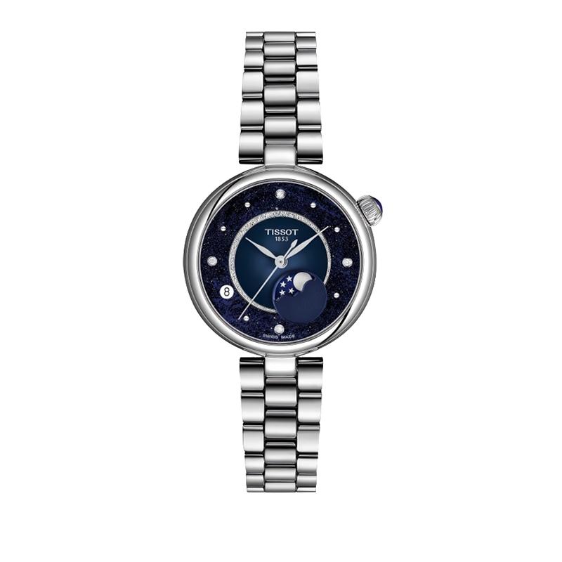 【自营】【新品】Tissot天梭小美人月相款石英女表偏心瑞士手表